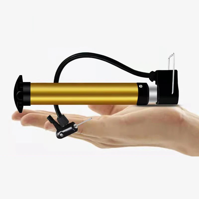 Portable Bicycle Pump Steel Pipe Inflator Manual Pump Foot Pedal Floor Air Inflator External Hose Fits Bikes Football Basketball